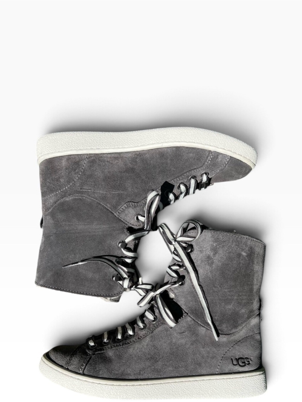 UGG Starlyn Women’s Gray Suede Lace-Up High-Top Boots